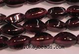 CGA376 15 inches 3*7mm twisted rice natural red garnet beads wholesale