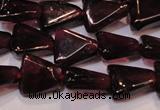 CGA390 15 inches 6*7mm triangle natural red garnet beads wholesale