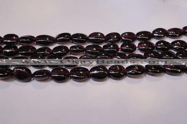 CGA397 15 inches 7*9mm oval natural red garnet beads wholesale