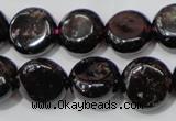 CGA467 15.5 inches 10mm coin natural red garnet beads wholesale