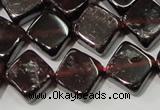 CGA472 15.5 inches 8*8mm diamond natural red garnet beads