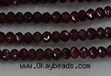 CGA517 15.5 inches 2*3mm faceted rondelle red garnet beads