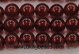 CGA608 15.5 inches 7mm AA grade round natural orange garnet beads