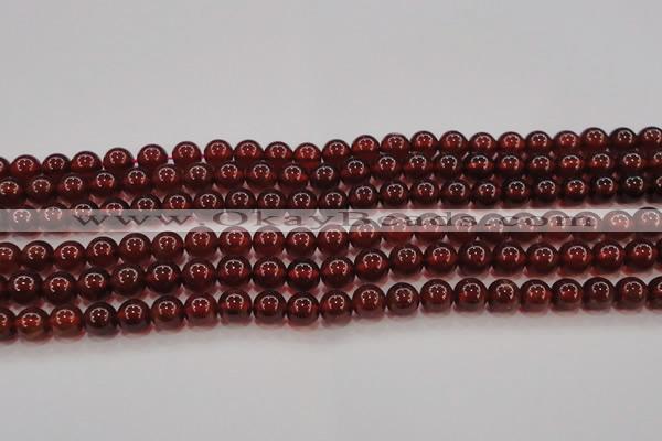 CGA608 15.5 inches 7mm AA grade round natural orange garnet beads