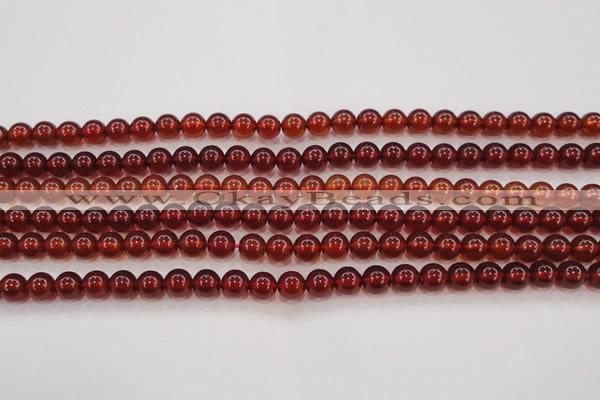 CGA611 15.5 inches 6mm AAA grade round natural orange garnet beads