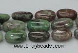 CGA65 15.5 inches 10*14mm oval red green garnet gemstone beads