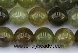 CGA711 15.5 inches 6mm round natural green garnet gemstone beads