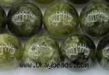 CGA843 15 inches 10mm round green garnet beads