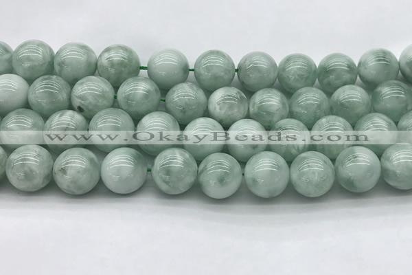 CGA905 15.5 inches 14mm round green angel skin gemstone beads