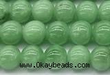 CGA930 15 inches 6mm round green angel skin beads