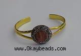 CGB2030 25mm coin plated druzy agate bangles wholesale