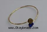 CGB2045 10mm coin plated druzy agate gemstone bangles wholesale