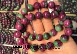 CGB2522 7.5 inches 11mm round ruby zoisite beaded bracelets