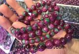 CGB2528 7.5 inches 10mm round ruby zoisite beaded bracelets