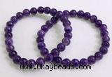 CGB2551 7.5 inches 7mm round charoite gemstone beaded bracelets