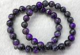 CGB2611 7.5 inches 9mm round natural sugilite beaded bracelets