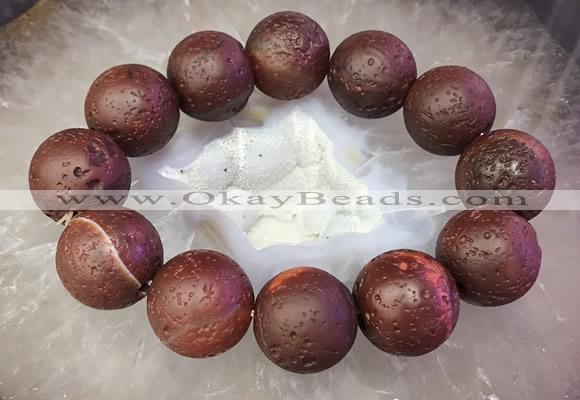 CGB3009 7.5 inches 20mm round agate bracelet wholesale