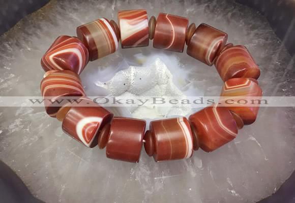 CGB3016 7.5 inches 13*16mm - 15*19mm tube agate bracelet