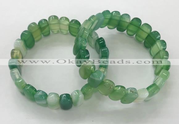 CGB3106 7.5 inches 8*15mm oval agate gemstone bracelets