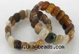 CGB3121 7.5 inches 10*20mm faceted oval agate bracelets