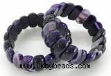 CGB3141 7.5 inches 11*23mm faceted oval agate bracelets