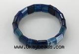 CGB3171 7.5 inches 12*15mm rectangle agate bracelets wholesale