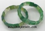 CGB3173 7.5 inches 12*15mm rectangle agate bracelets wholesale