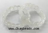 CGB3220 7.5 inches 12*20mm oval white crystal bracelets