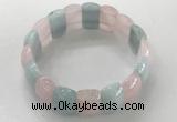 CGB3224 7.5 inches 12*20mm oval mixed gemstone bracelets