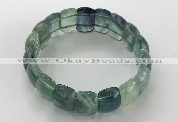 CGB3226 7.5 inches 12*20mm oval fluorite gemstone bracelets