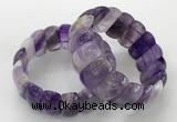 CGB3241 7.5 inches 12*25mm oval amethyst gemstone bracelets