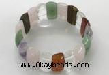 CGB3244 7.5 inches 12*25mm oval mixed quartz bracelets