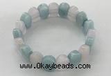 CGB3283 7.5 inches 10*15mm faceted oval mixed gemstone bracelets