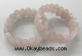 CGB3310 7.5 inches 10*20mm faceted oval rose quartz bracelets