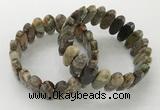 CGB3316 7.5 inches 10*20mm faceted oval rainforest agate bracelets