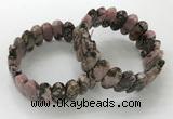 CGB3318 7.5 inches 10*20mm faceted oval rhodonite bracelets