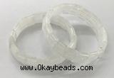 CGB3330 7.5 inches 10*15mm rectangle white crystal bracelets