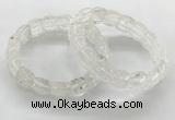 CGB3360 7.5 inches 10*15mm oval white crystal bracelets