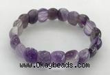 CGB3362 7.5 inches 10*15mm oval amethyst gemstone bracelets