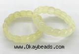 CGB3363 7.5 inches 10*15mm oval lemon quartz gemstone bracelets