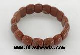 CGB3384 7.5 inches 10*15mm oval red jasper bracelets wholesale