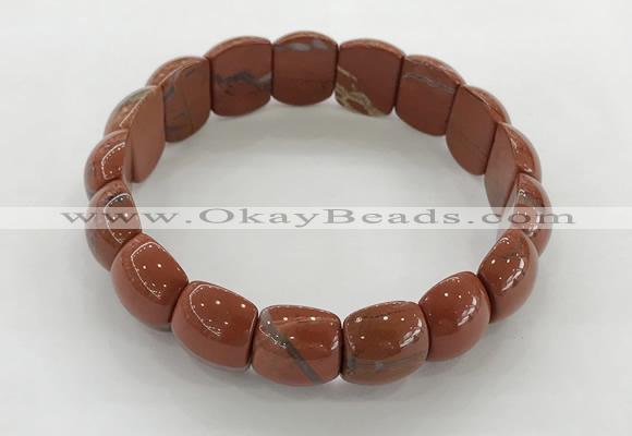 CGB3384 7.5 inches 10*15mm oval red jasper bracelets wholesale