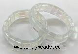 CGB3394 7.5 inches 10*15mm rectangle synthetic moonstone bracelets