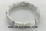 CGB3406 7.5 inches 15*21mm white howlite gemstone bracelets