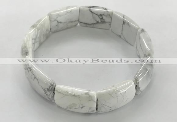 CGB3406 7.5 inches 15*21mm white howlite gemstone bracelets