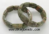 CGB3410 7.5 inches 15*21mm unakite gemstone bracelets