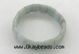 CGB3423 7.5 inches 12*15mm faceted rectangle imitation aquamarine bracelets