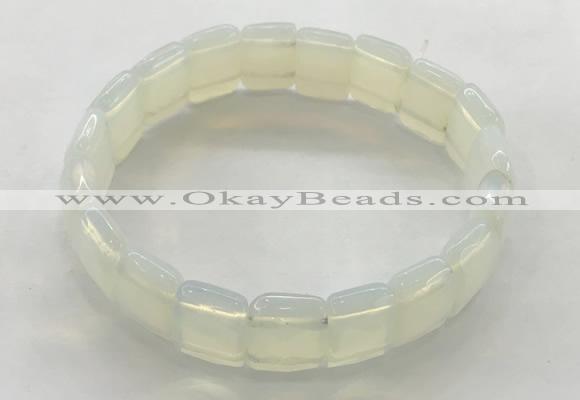 CGB3424 7.5 inches 12*15mm faceted rectangle opal bracelets