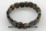 CGB3451 7.5 inches 10*15mm faceted marquise mixed tiger eye bracelets