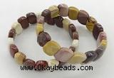 CGB3452 7.5 inches 10*15mm faceted marquise mookaite bracelets